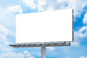 Obraz premium Front View Billboard Mockup Clean Outdoor Advertising Display