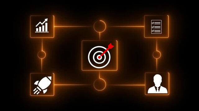 Business professional digital CRM interface object performing client data management action through marketing technology in corporate environment.