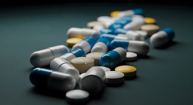 World anti drug day stop substance abuse pills representing addiction and harm