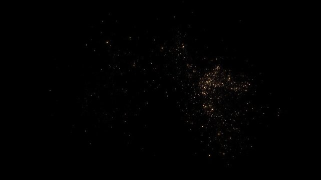 Golden Glitter shimmer Light Tail shine sparkles magic trail, bright sparkles sparks background. Birthday Anniversary new year event, Christmas Festival Bokeh lights Logo reveal Intro animation 4K 3D