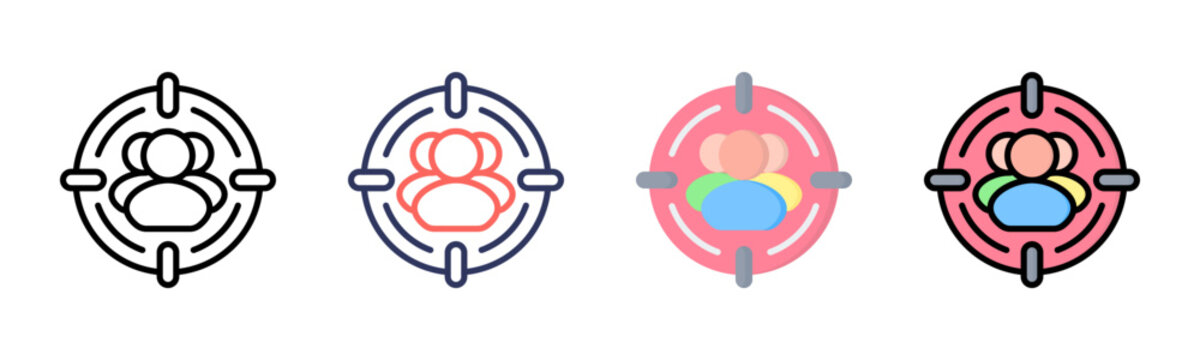 Target Customer icon sheet multiple style collection