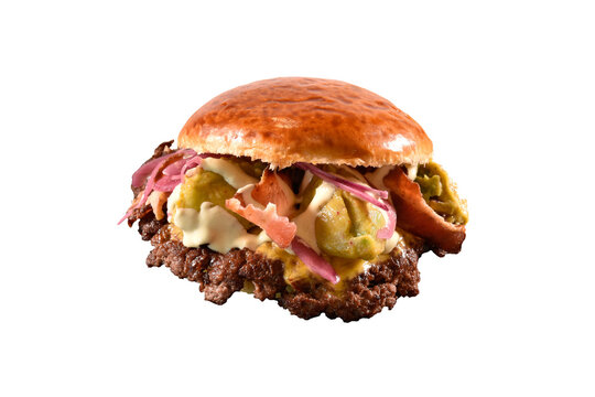 Hamburger fond blanc