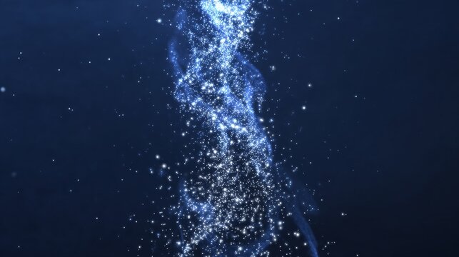 Glittering particles falling slow motion loopable christmas glamour abstract blue background sparkle festive shimmer light luxury celebration decorative magical motion elegant