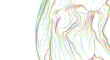 Fototapeta premium Artistic abstract illustration featuring colorful flowing lines, perfect for backgrounds and design