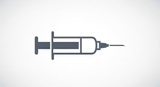 Medical syringe icon isolated healthcare and vaccination concepts