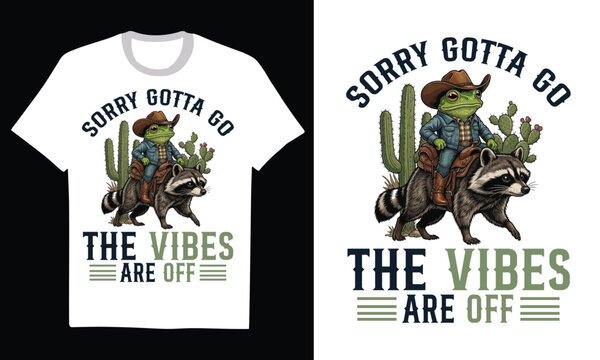 Sorry Gotta Go The Vibes Are Off - Vibes Are Off Comfort Colors T-Shirt, Sorry Gotta Go, Vintage Frog Tshirt, Funny Retro Shirt, Graphic Tee, Funny Unisex Aesthetic Tshirt