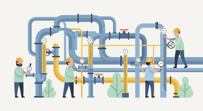 Industrial Plumbing System Maintenance and Operation.