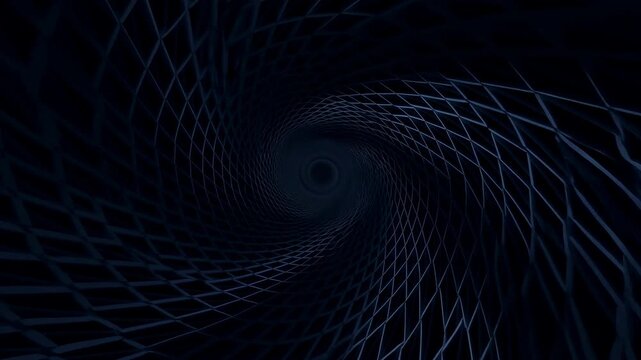 Captivating Network Of Circular Mesh Pathways Creating Dizzying Motion And Deep Spatial Illusion