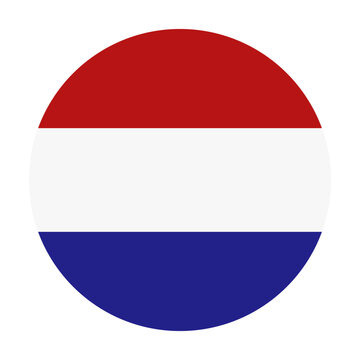 Dutch flag, round icon