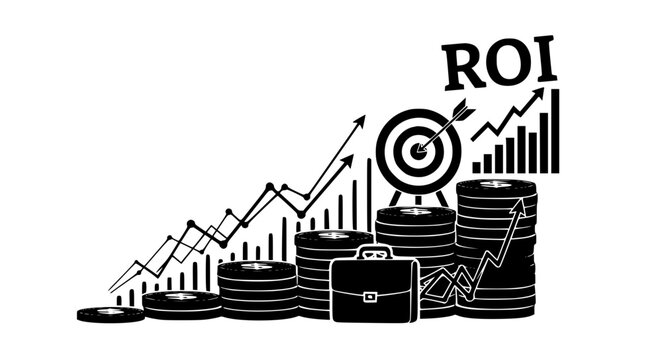Investment & Business Coin Vector Icons &ndash; ROI, Charts & Growth