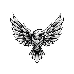 Obraz premium Detailed illustration of an eagle head.