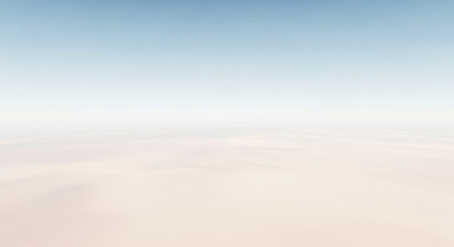Minimalist Desert Landscape with Vast Horizon and Clear Blue Sky