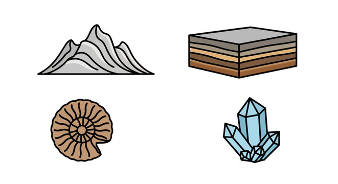 Geology Fossil Crystal Rock Formation.