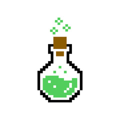 Obraz premium Pixel Art Magic Potion Bottle