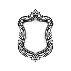 Obraz premium Ornate Empty Picture Frame Design.