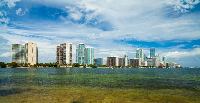 Miami Skyline along Biscayne Bay