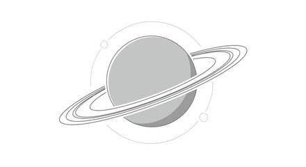 Saturn planet with ring system. © Martani