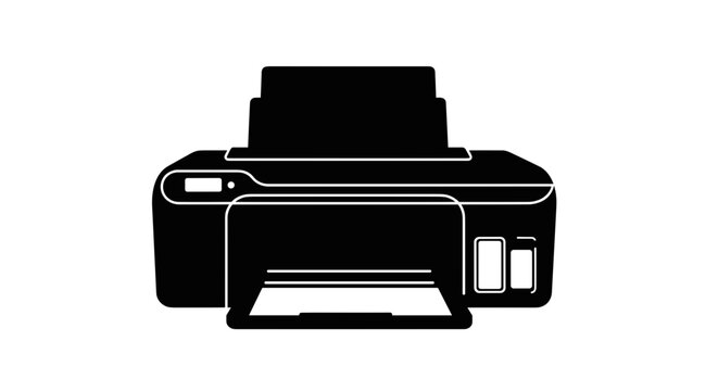 Black printer on white background.