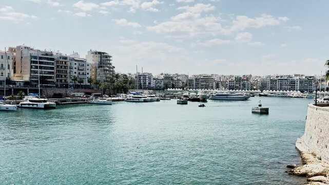 Natural Greek Coastline with Calm Sea