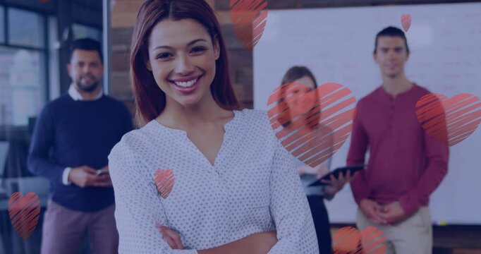 Composite image of portrait of caucasian couple against supermarket