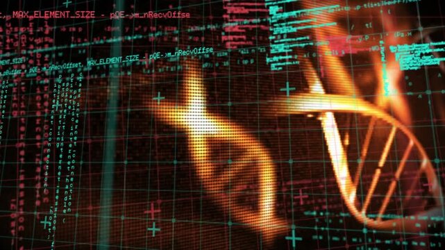 Multiple exposure of rotating dna with digital data processing over grid