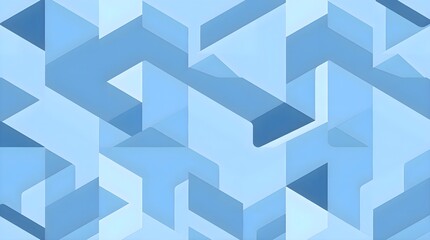 Obraz premium Blue and white geometric pattern, abstract symmetrical design with clean lines and modern shapes for digital background wallpaper