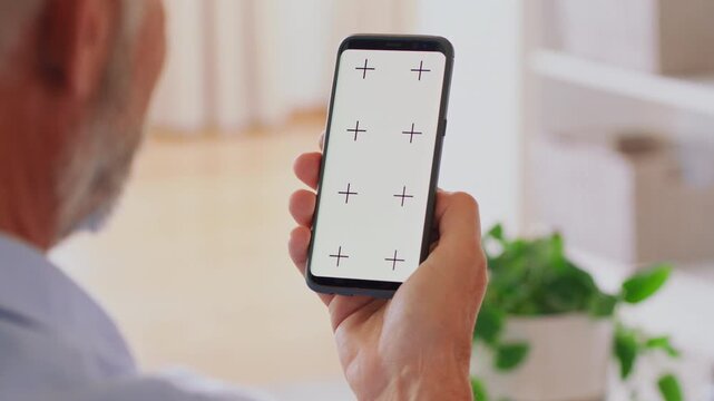 Man, wave and phone screen with video call for virtual chat, discussion or conversation in home. Male person, user or hands with mobile smartphone display or app for goodbye or online communication