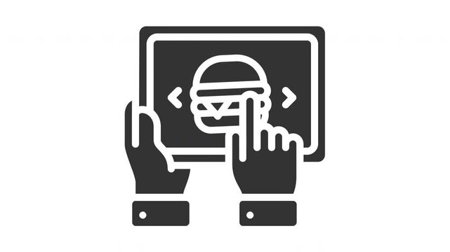 Animated online fast food icon