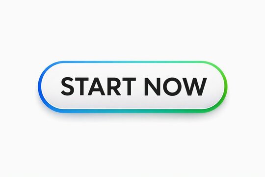 Colorful start now button for user interface or promotional materials