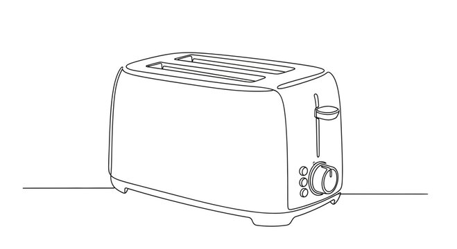 Electric Kitchen Toaster Appliance Device.