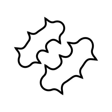 Sea cucumber icon. Food and seafood line symbol. Black and white.