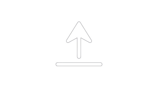 Minimalist Upload Icon - Simple Arrow Up Symbol for Digital Content Transfer