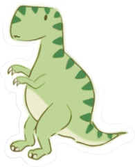 Cute Dino Trex Illustration animal sticker PNG © ismi
