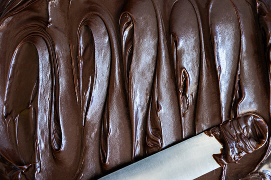 Close-up of chocolate frosting	