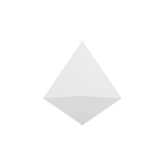 Fototapeta premium Abstract White Geometric Octahedron Figure