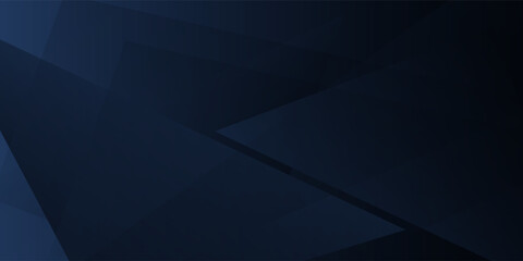 Fototapeta premium Modern black blue abstract background. Minimal. Color gradient. Dark. Web banner. Geometric shape. 3d effect. Lines stripes triangles.