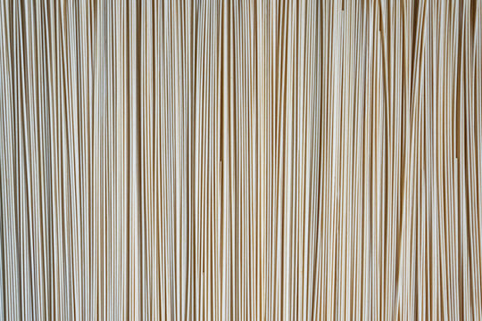Close-up of dry Asian soba noodles