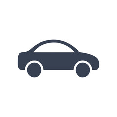 Fototapeta premium Minimal car park icon with letter P and vehicle symbol. Clean flat SVG design ideal for parking signs, navigation systems, transport apps, and urban mobility graphics.
