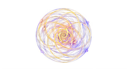 Fototapeta premium Intricate spiral pattern formed by overlapping circular and radial gradients