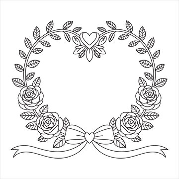 vintage frame with floral ornament