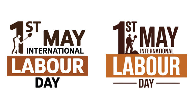 International Labour Day May 1st celebration logo and banner design elements  labour day