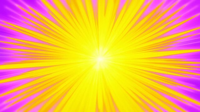 Lively Yellow Sunburst With Pink Rays Creating Energetic Visuals For Entertainment Promotions