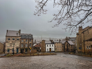 Fototapeta premium The old streets and historic buildings of Lancaster, UK. Februari 15, 2026.