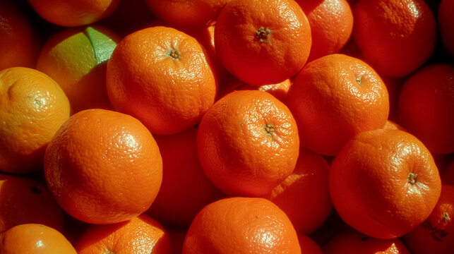 Imagens granuladas de laranjas e tangerinas