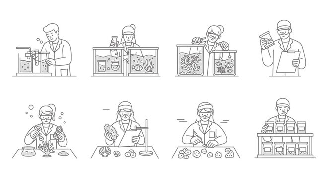 Pharmacy, drugstore, chemist icons, pharmacist illustrations, medical store