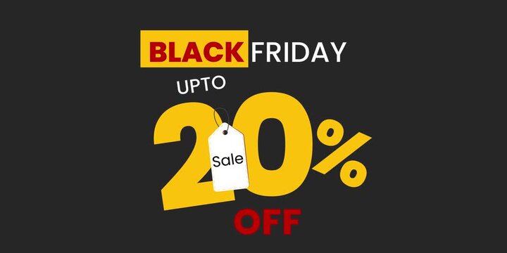 20% Off Discount Sale Promotional Video &ndash; Animated Sale Banner Loop