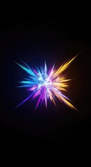 Fototapeta premium Abstract vibrant glowing energy flow representing a sudden burst of creative potential and the emergence of innovative ideas, vibrant, rendering, imagination