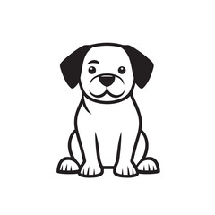 Fototapeta premium vector illustration of a cartoon dog