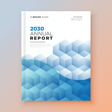 Modern annual report cover page design templates