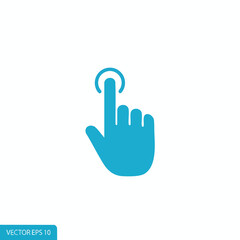 Fototapeta premium Digital Touch Gesture Icon for Technology and Communication